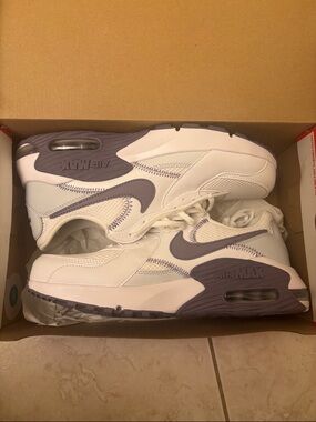 Nike White Sneakers with Lavender Accents